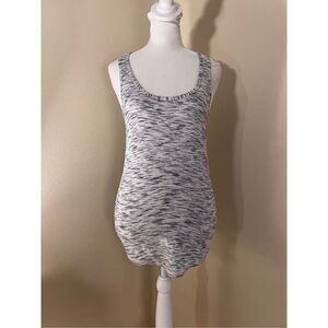 Lululemon Salute the Sun Singlet II Tiger Space Dye Black White Size 4